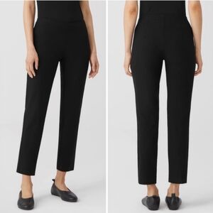 Eileen Fisher | Slim Ankle Black Stretchy Slacks